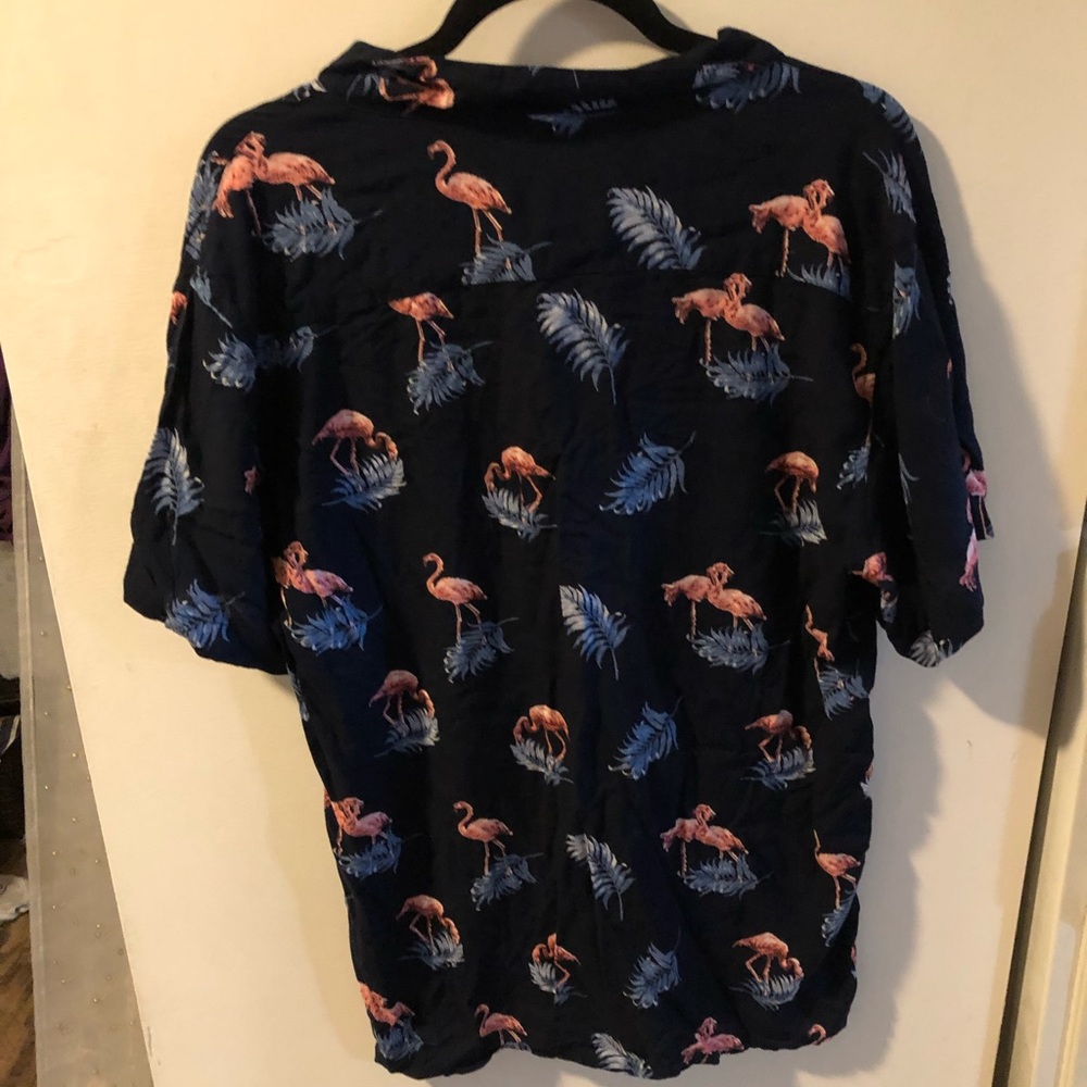 Flamingo button up shirt